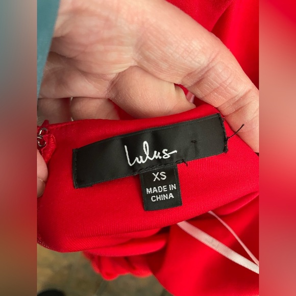 Lulus red tie back dress size XS - Picture 6 of 9